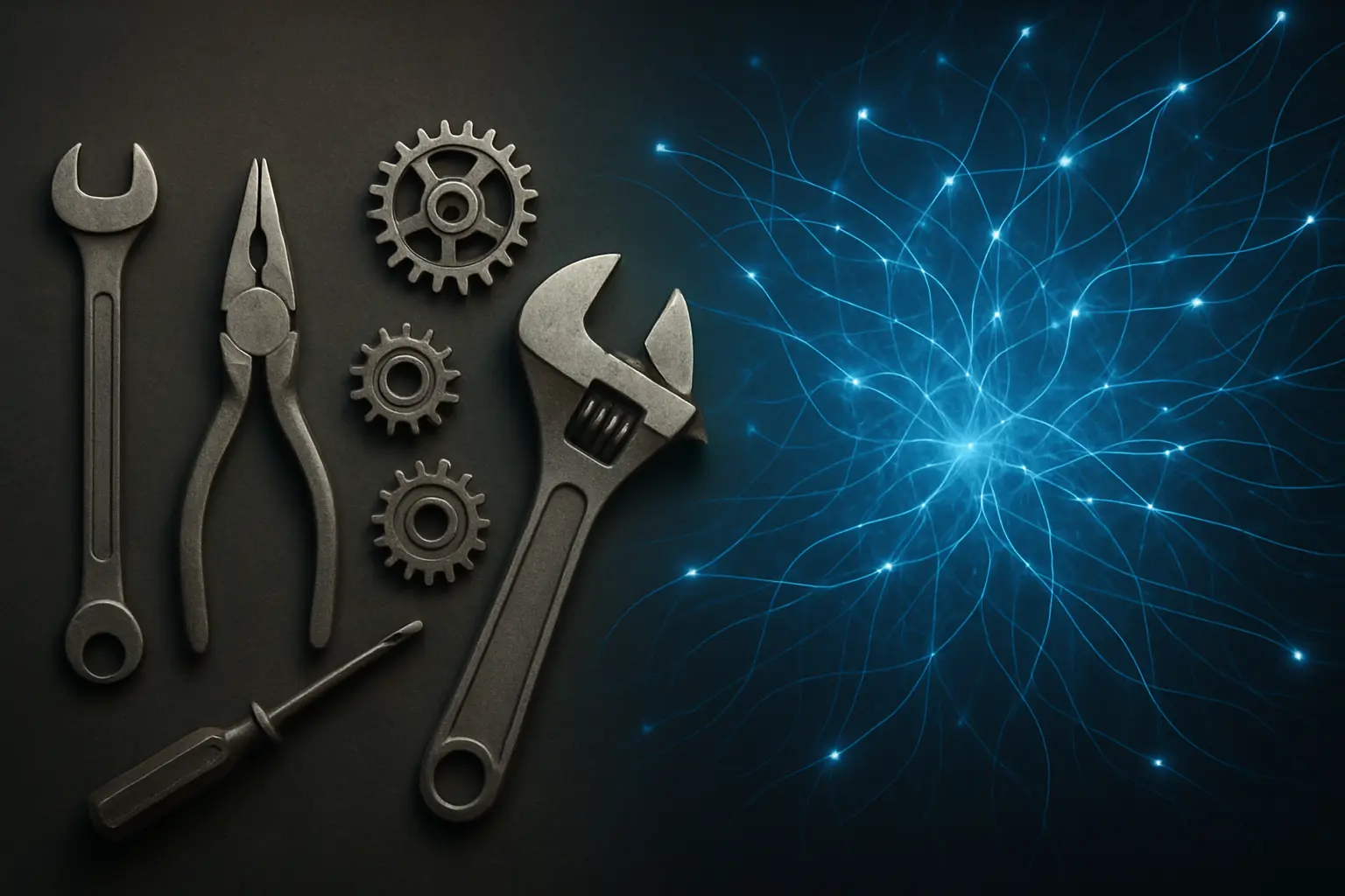 Mechanical vs. AI: progress and connection.