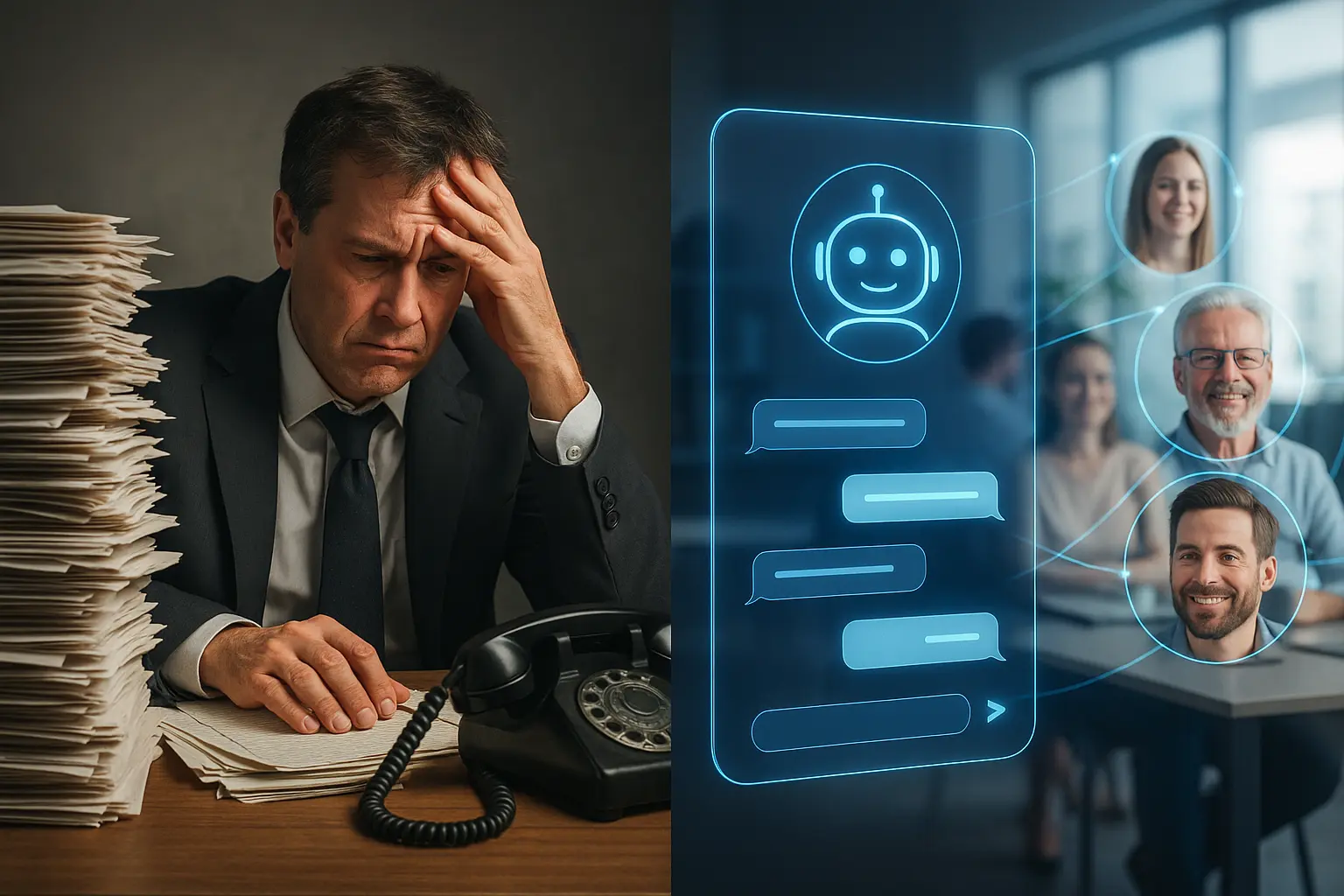 Man vs AI: stress and efficiency.