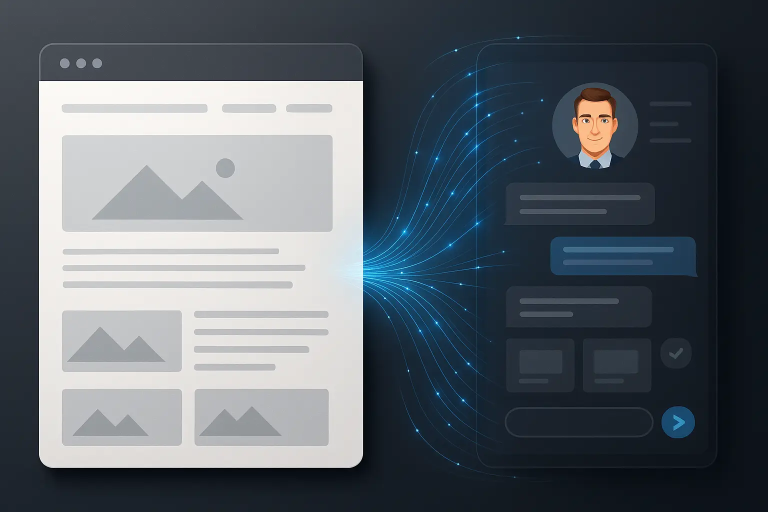 Interactive website with an avatar.