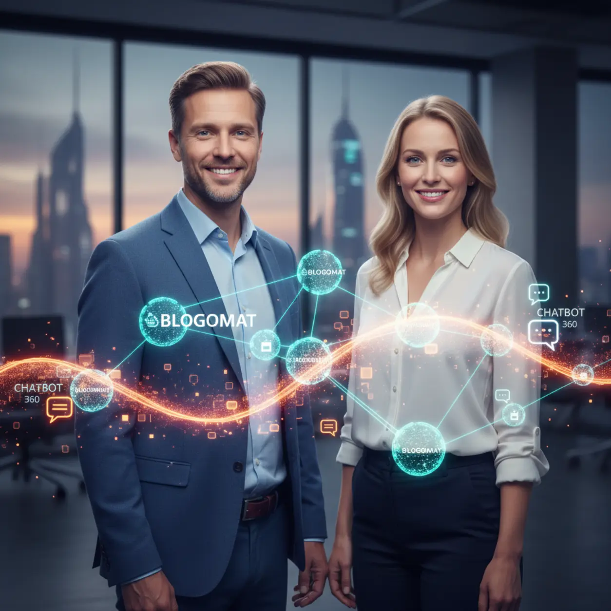 Blogomat 360 and Chatbot 360 integration, showing a seamless connection.