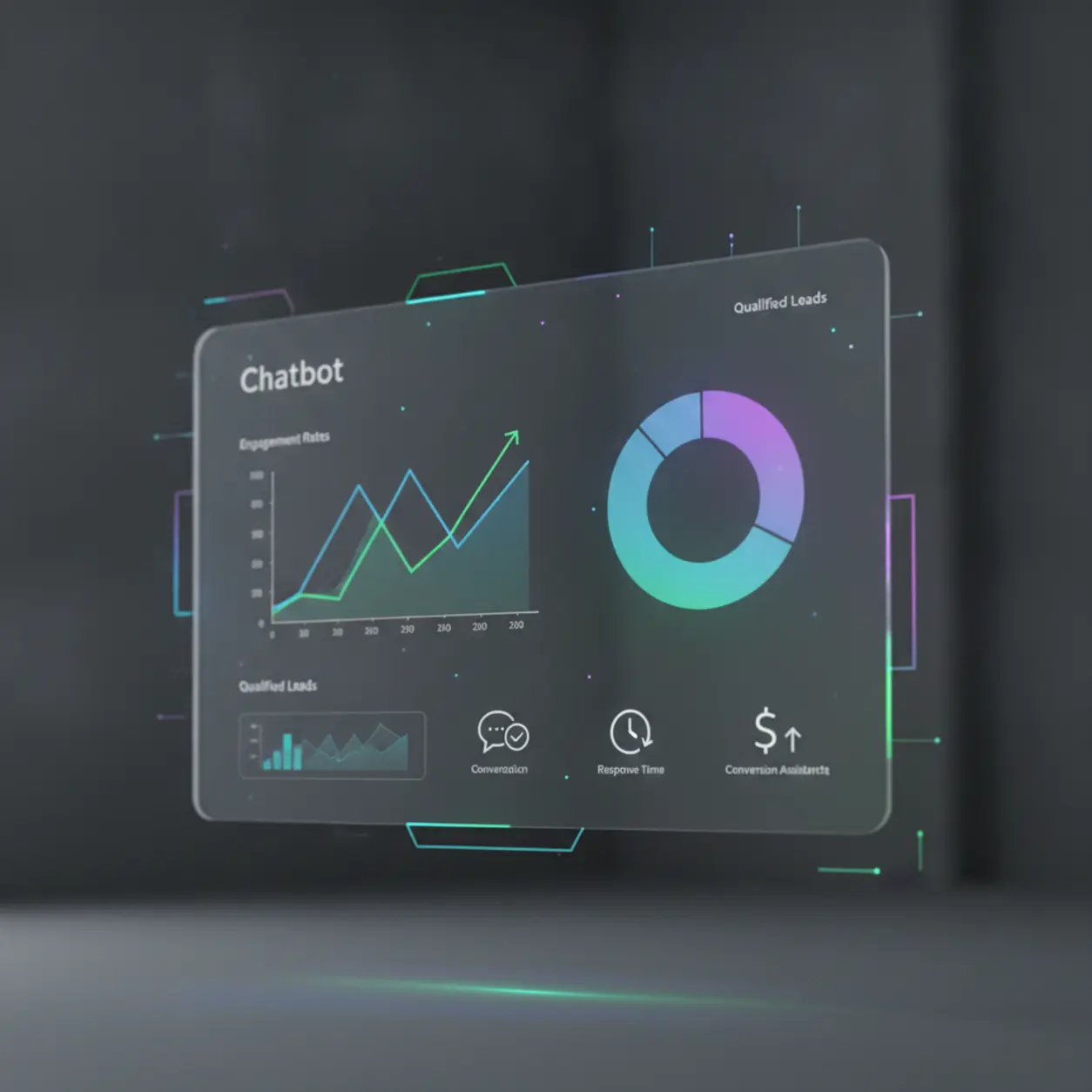 Chatbot interface showing performance data