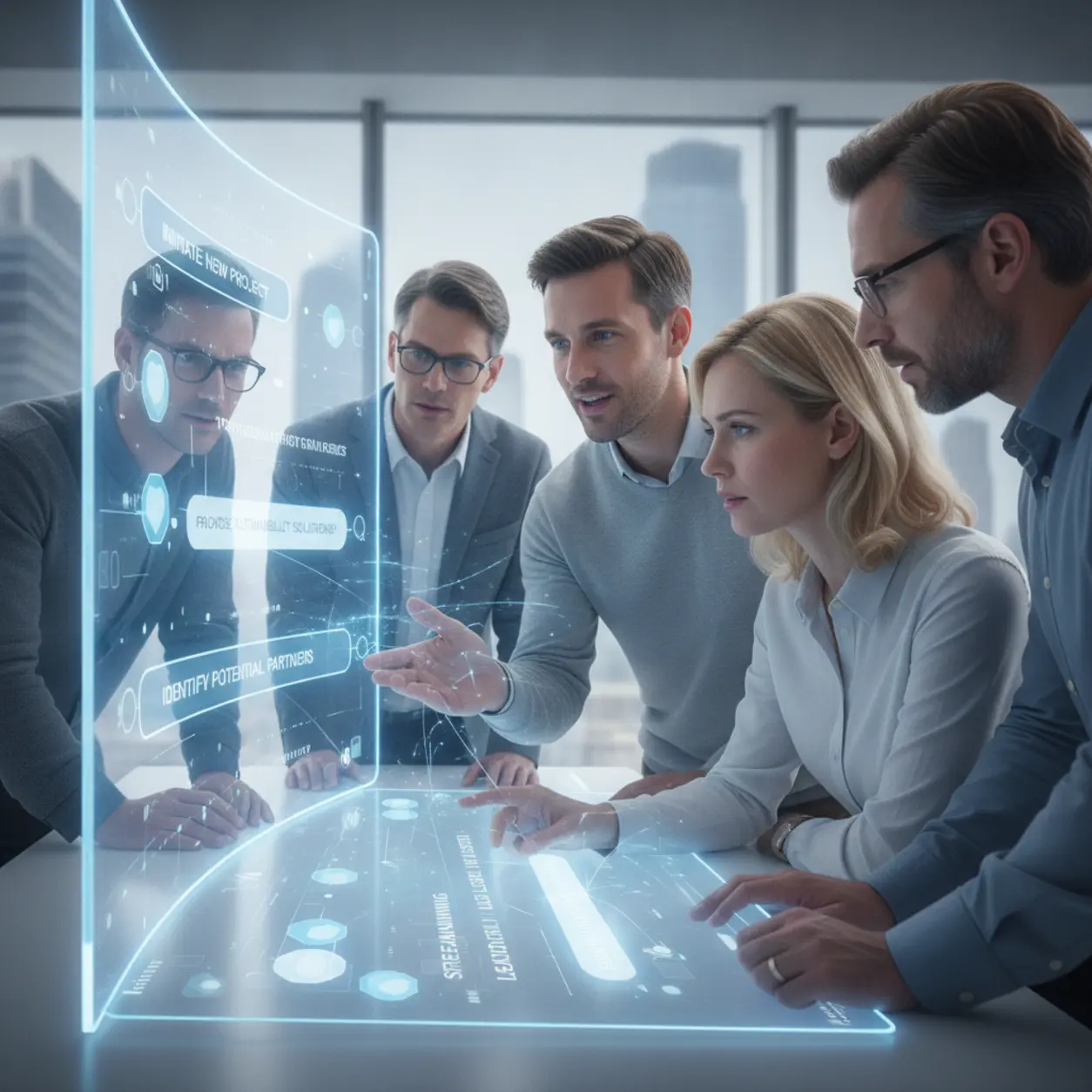 People with an AI interface
