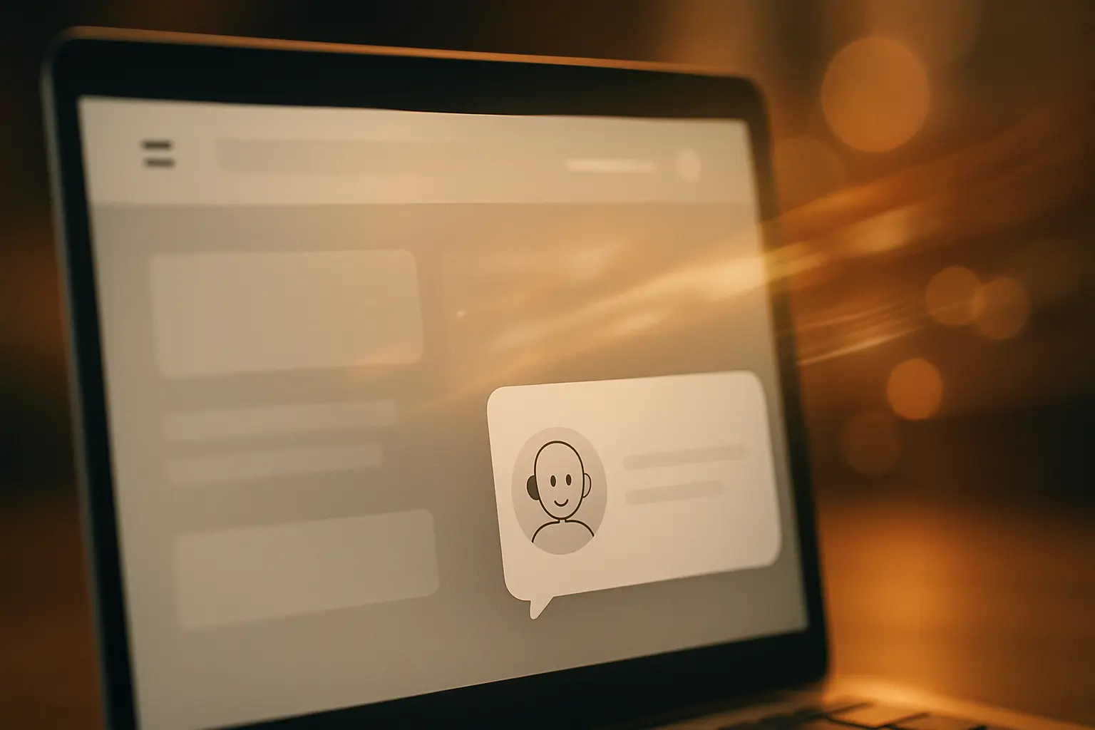 The user interface of a website featuring an integrated chatbot.