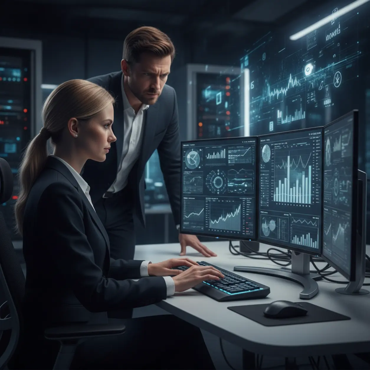 Business, technology, focus.