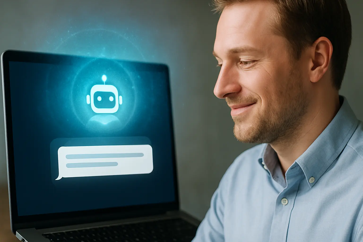 Chatbot with a positive user.