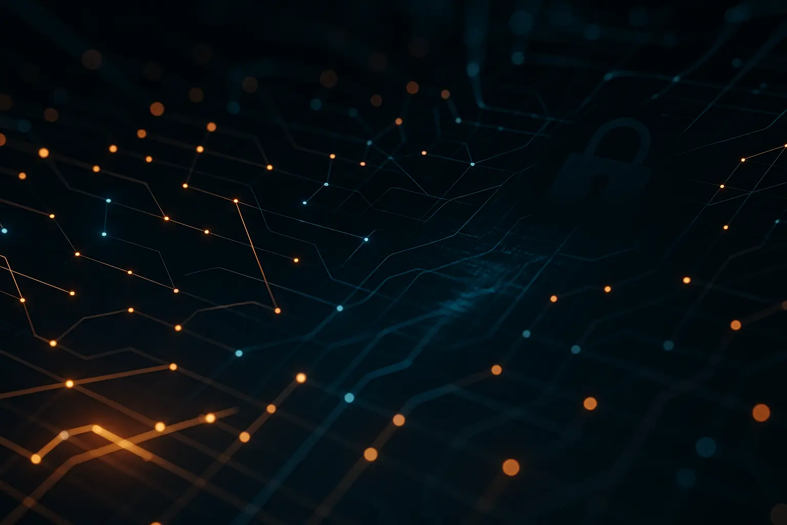 Abstract data flow with subtle disruptions.